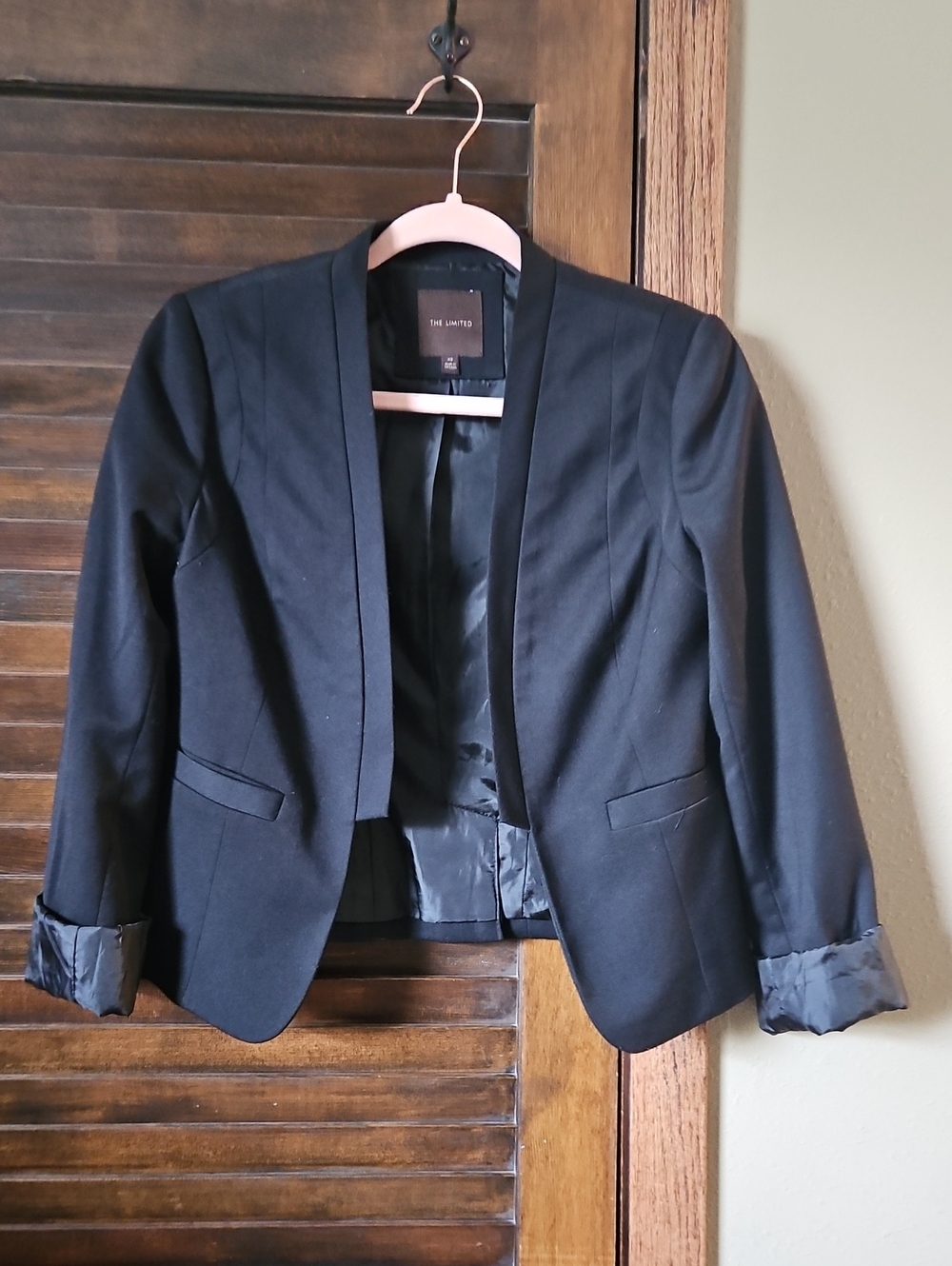 The Limited Black Open Drape Collar Women's Blazer